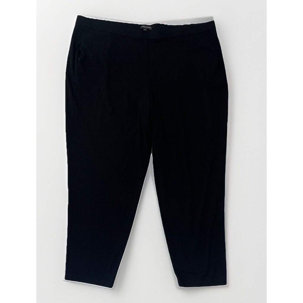 Eileen Fisher Black Knit Ankle Pants NEW Womens Plus Size 2X
